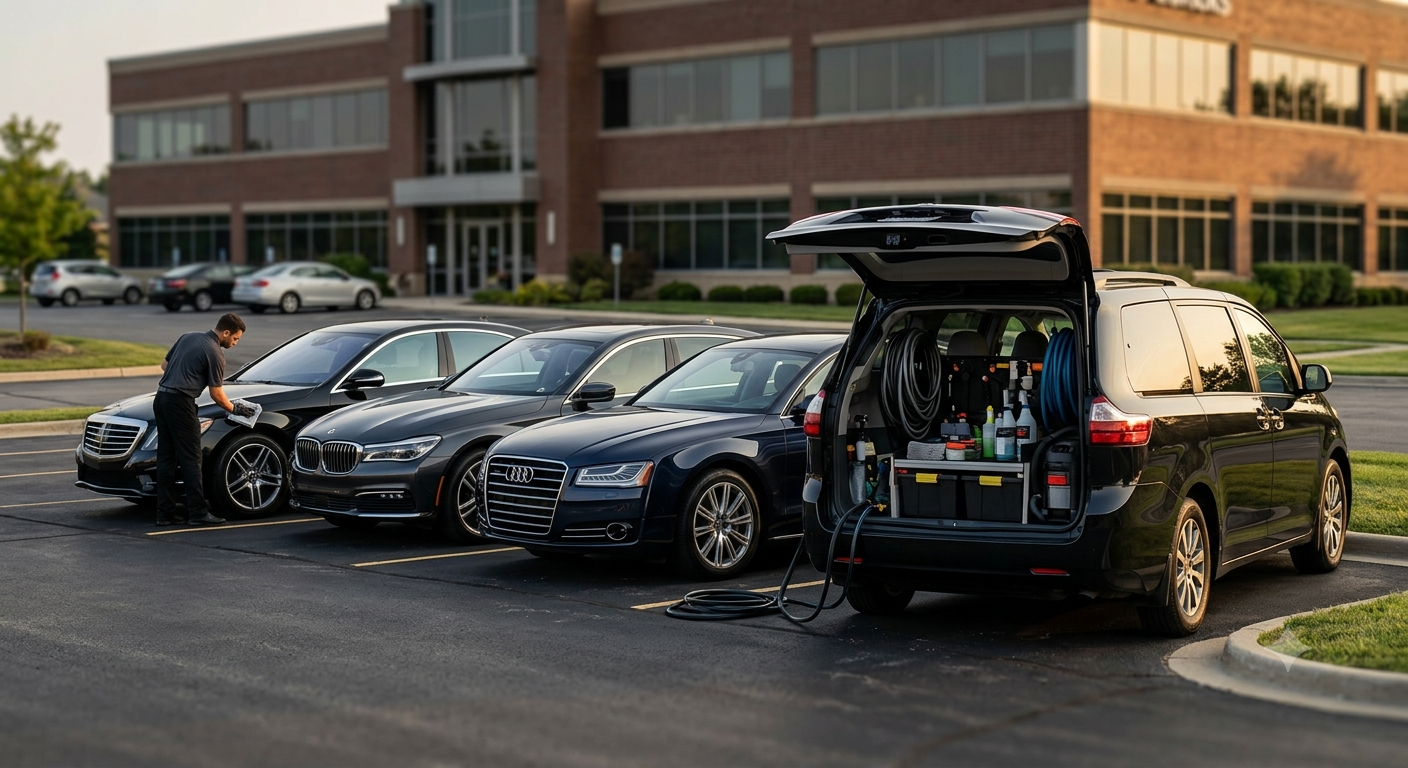 Fleet vehicle detailing for Mentor Ohio dealerships and offices