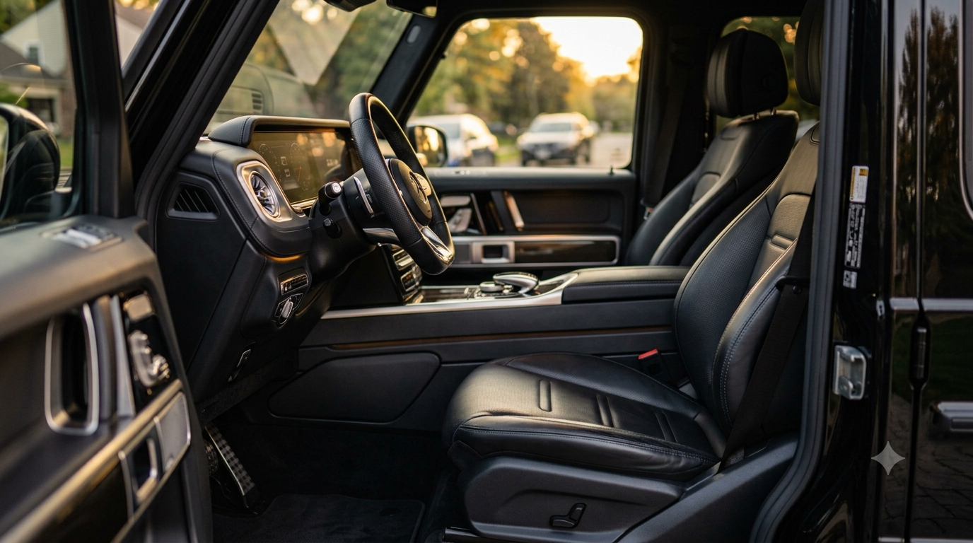 Deep cleaned car interior after professional interior detailing in Mentor Ohio