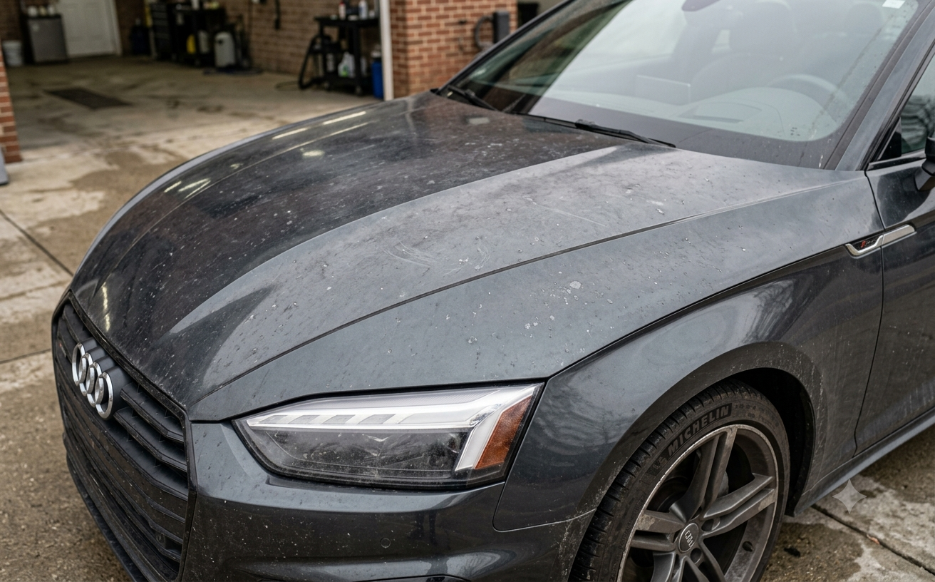 Dull, unprotected paint before ceramic coating in Willoughby, Ohio